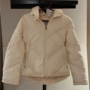 Banana Republic Cream Puffer Jacket